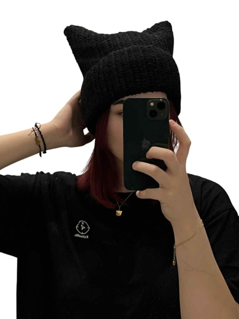 Zimowa czapka z uszkami