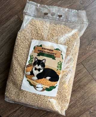 4x Żwirek Drewniany Kruszony Dla Kota 7L