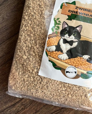 Żwirek Drewniany Kruszony Dla Kota 7L